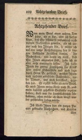 Achtzehender Brief