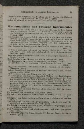Mathematische und optische Instrumente.