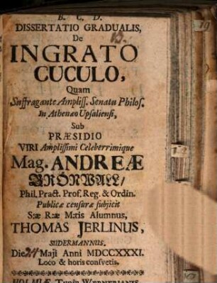 Diss. grad. de ingrato cuculo