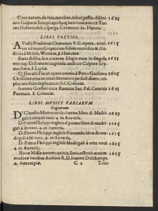 Libri Musici Variarum linguarum.