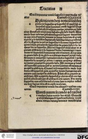Quid importetur nomine suppositi et quot modis dicitur, capitulum CCLXXXIX.