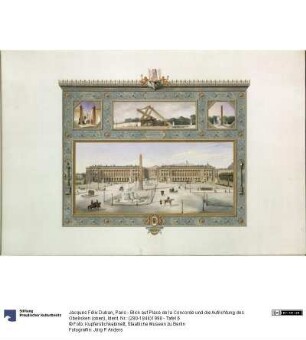 Paris - Blick auf Place de la Concorde und die Aufrichtung des Obelisken (oben)