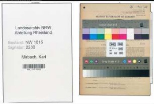 Entnazifizierung Karl Mirbach , geb. 17.03.1914 (Beamter)