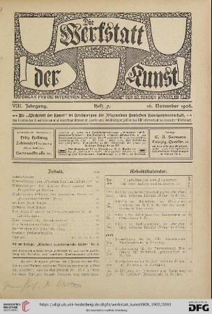 Heft 7 (16. November 1908)