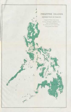 Philippine Islands. Distribution of forests