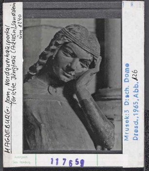 Magdeburg, Dom: Nordquerhausportal, törichte Jungfrau