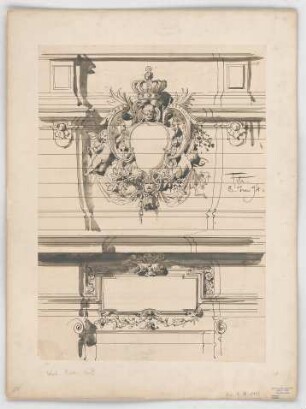 Thiersch, Friedrich von; München; Justizpalast - Fensterüberdachung (Teilansicht)