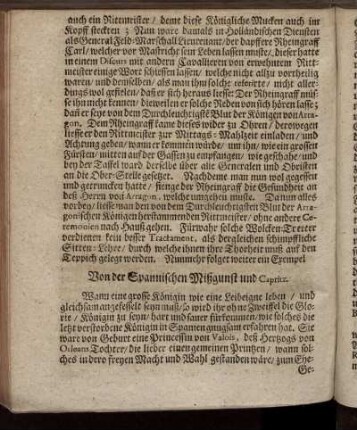 Von der Spannischen Mißgunst und Capritz