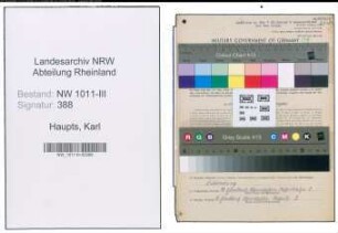 Entnazifizierung Karl Haupts , geb. 07.10.1896 ()