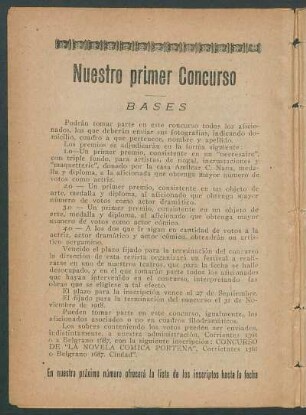 Nuestro primer concurso : Bases