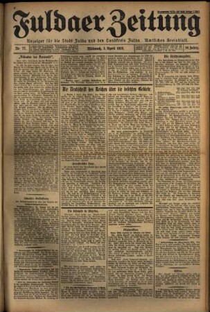 Ausgabe vom Mittwoch, den 03. April 1929.