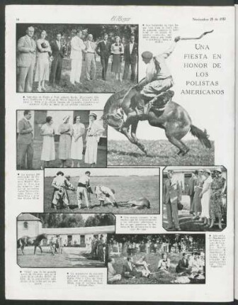 Una fiesta en honor de los polistas americanos