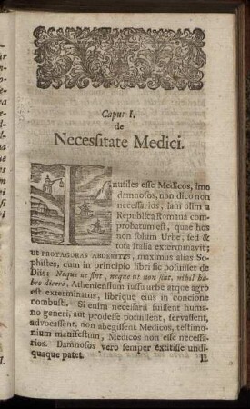 Caput I. de Necessitate Medici