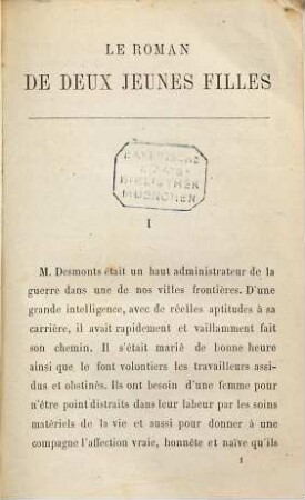 Le roman de deux jeunes filles : Par Henri Rivière. (Inhalt: Le roman de deux jeunes filles. - Un dernier succès. - Lettres de voyage.)