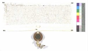 G. H. Schultheiß (?) gen. Forstwart zu Hülen verkauft dem Stift Ellwangen ein Holz oberhalb des Winkentals um 650 Gulden.