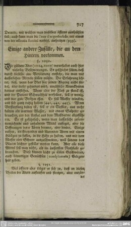 Einige andere Zufälle, die an dem Hintern vorkommen