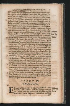 Caput IV. De Milite Gothico.