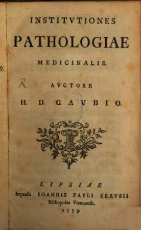 Institvtiones Pathologiae Medicinalis