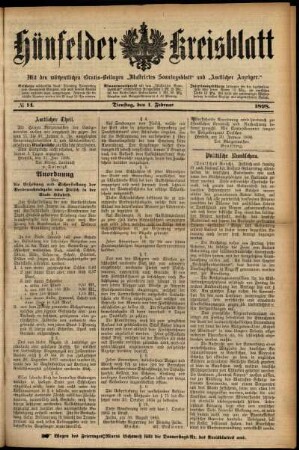 Ausgabe vom Dienstag, den 01. Februar 1898.