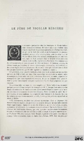 2. Pér. 27.1883: Le père de Nicolas Berchem
