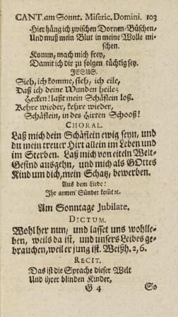 Am Sonntage Jubilate.