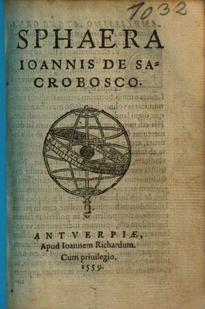 Sphaera Ioannis de Sacrobosco