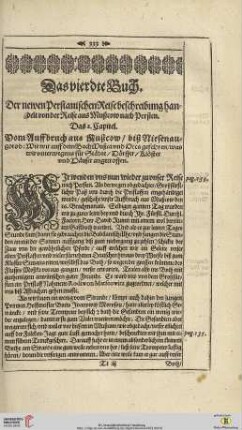 Das vierdte Buch: Der newen Persianischen ReiseBeschreibung handelt von der Reise aus Muscow nach Persien