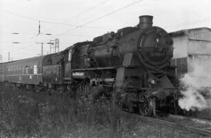 Dampflok BR 58 1791-1 : Dampflok BR 58 1791-1 im Bahnhof Aue