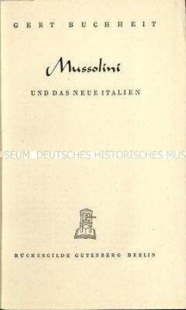 Zeitgenössische Veröffentlichung über Italien unter Mussolini