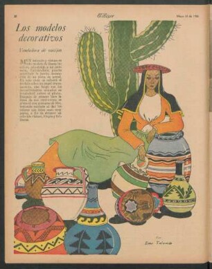 Los modelos decorativos : Vendedora de vasijas