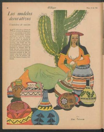 Los modelos decorativos : Vendedora de vasijas
