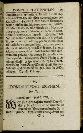 14. Domin. II. Post Epiphan.