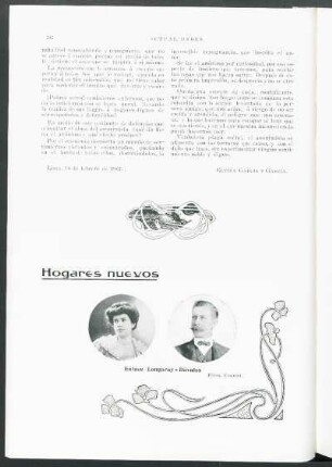 Hogares nuevos : Enlace Longaray- Dávalos