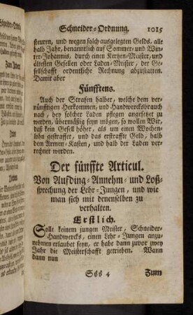 1015-1022, Der fünfte Articul. - Der sechste Articul.