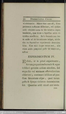 Experimentum IV