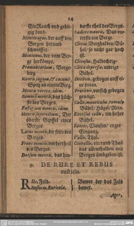 9. De Rure Et Rebus rusticis