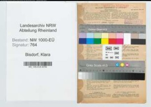 Entnazifizierung Klara Bisdorf, geb. 19.07.1900 (Erzieherin)