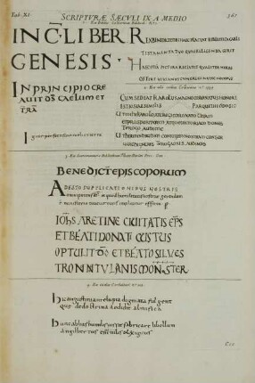 Tab. XI. Scripturae Saeculi IX. à medio