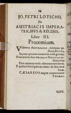 De Austriacis Imperatricibus & Reginis, Liber III.