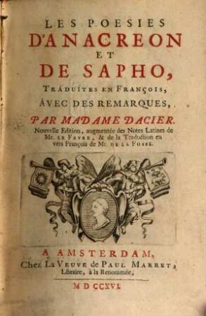 Les Poesies D'Anacreon Et De Sappho