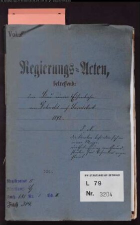 Bau der Eisenbahn von Detmold nach Sandebeck, Band 2