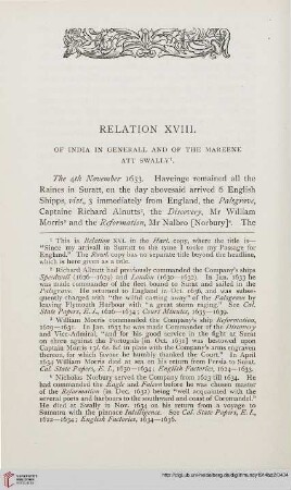 Relation XVIII
