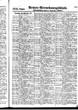 1741. Ausgabe. Samstag, 8. Dezember 1917