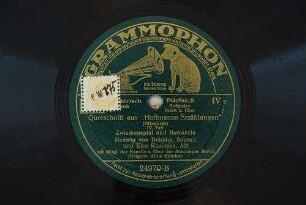 Querschnitt aus "Hoffmanns Erzählungen" : IV. Teil; Zwischenspiel und Barcarole / (Offenbach)