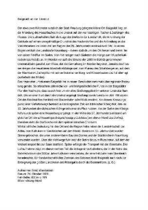 Balgstädt an der Unstrut bei Freiburg