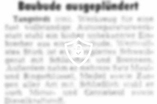 Baubude ausgeplündert