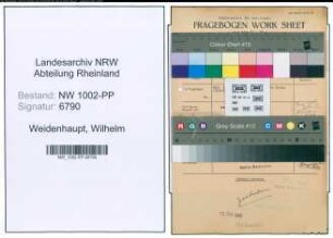 Entnazifizierung Wilhelm Weidenhaupt , geb. 20.09.1882 (Bäckermeister)