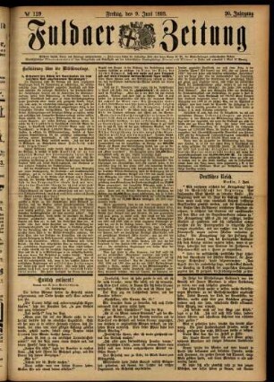 Ausgabe vom Freitag, den 09. Juni 1893.