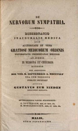 De nervorum sympathia