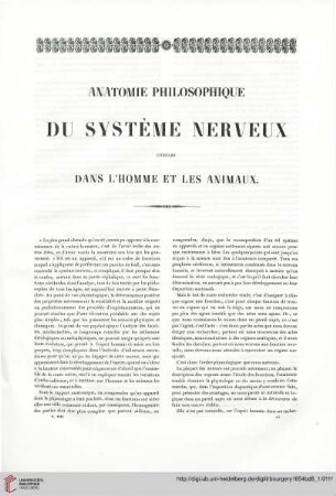 Anatomie philosophique du système nerveux compare dans l'homme et les animaux